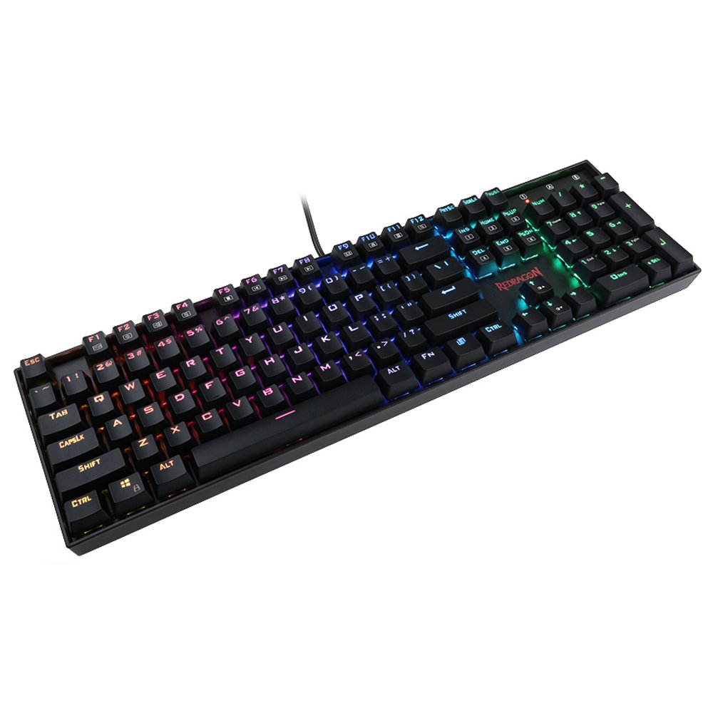 Skyblink Redragon VARA K551 104 Keys Gaming Mechanical Metal Keyboard with RGB LED Backlit Perfect for PC Gamer