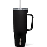 Corkcicle Cruiser Insulated Tumbler - Keeps Drinks Cold 20 Hours - Triple-Insulated Stainless Steel - Spill-Proof Lid - Summer Drinkware Gift - Keeps Drinks Ice Cold - 40 oz - Black