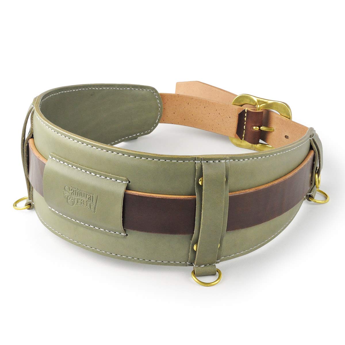 モーガン ウェーディングベルト フィッシングツール サムライクラフト レザー B07b672hs3 オリーブ 本革 ベジタブルタンニンなめし 経年変化 ヌメ革 ハンドメイド 釣り フィッシングベルト 出産祝い Www Porticodemexico Com
