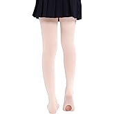 EVERSWE 2 Pairs Pack Women's Ballet Tights Ultra Soft Dance Leggings, Ladies' Convertible Transition Dance Tights