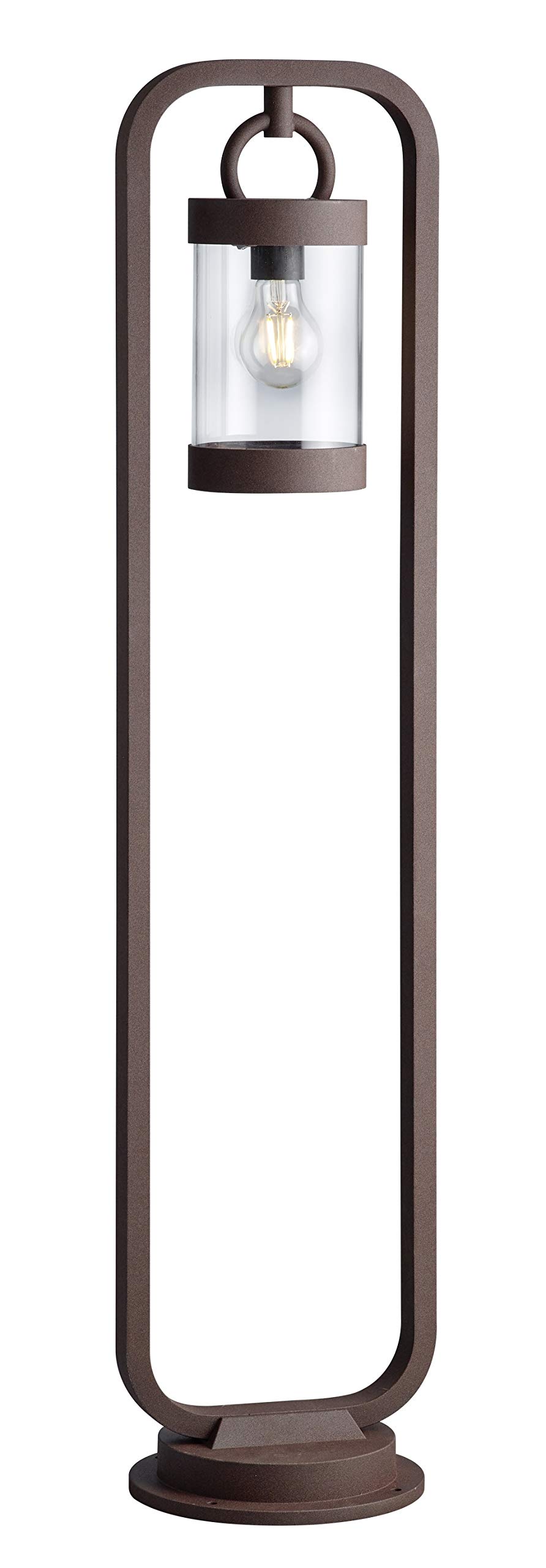 Trio Leuchten Sambesi 404160124 Outdoor Path Light Cast Aluminium Rust-Coloured Acrylic Clear Excl. 1 x E27