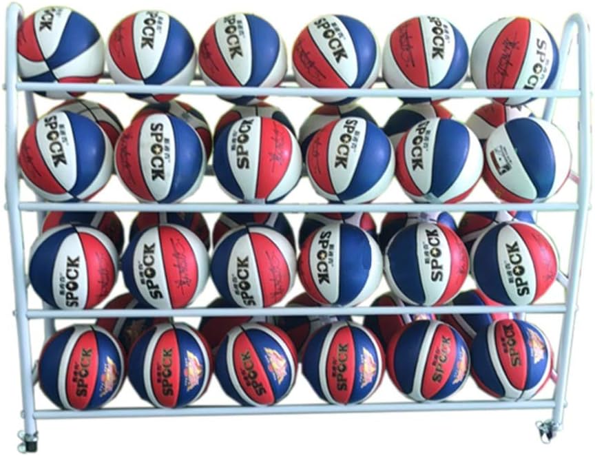 BESTSOONSOCF Soporte de Bolas Baloncesto en Rack de 3 Niveles de