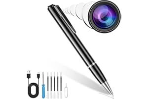 UEDJHG Camera Pen,1080p Video Body Camera with 64G Built-in Memory,MINI Nanny Video Recorder for Meeting,Classroom Reading