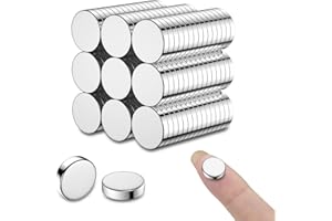 MAGABALLNET 65PCS Small Magnets for Fridge, Neodymium Magnets Rare Earth Magnet 10X2mm, Strong Heavy Duty Round Mini Refrigerator Magnet for Crafts, Whiteboard, Classroom, DIY, Office, Kitchen and Preschool