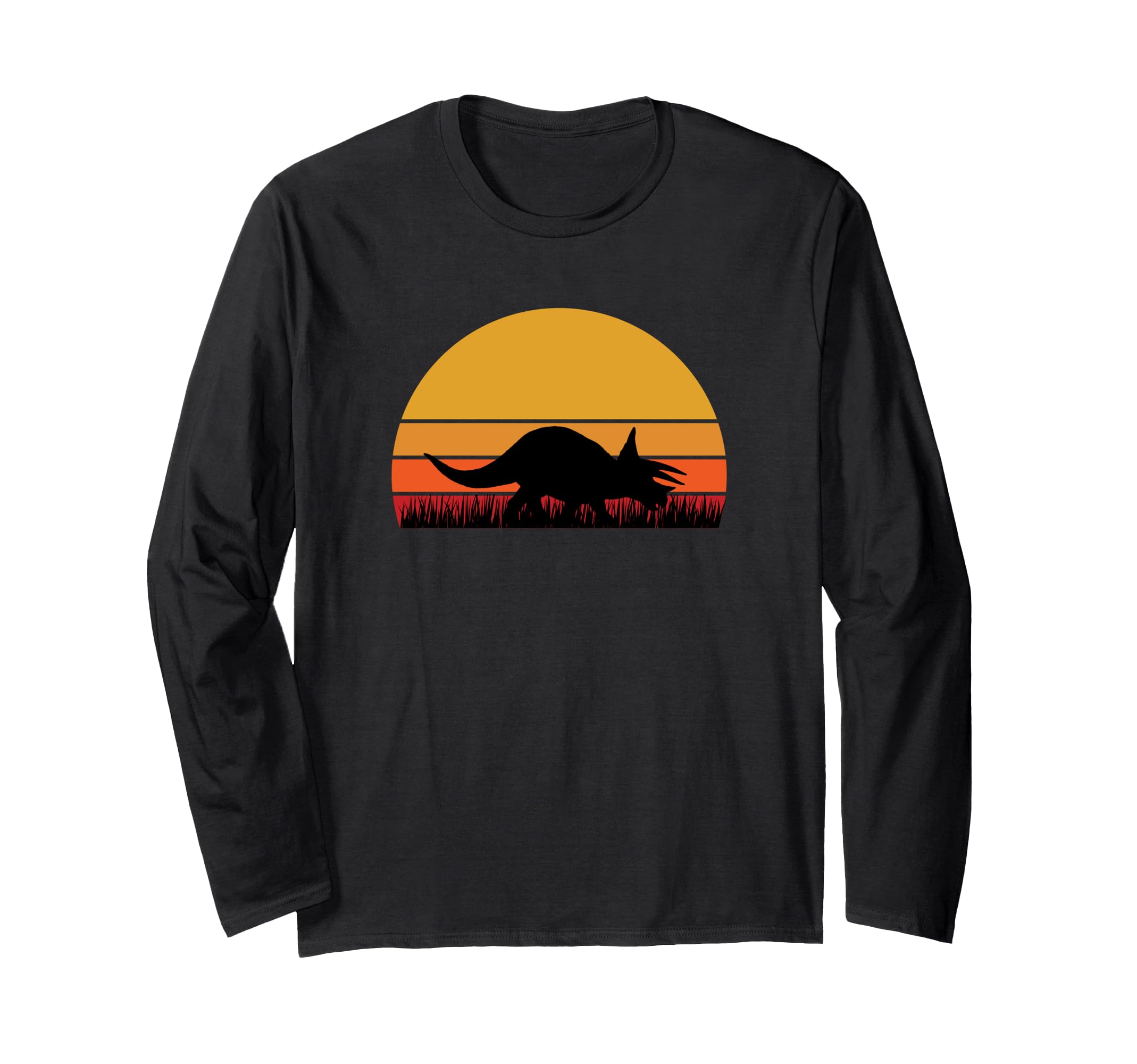 Triceratops Dinosaur Dino Archeologist Archeology Museum Long Sleeve T-Shirt