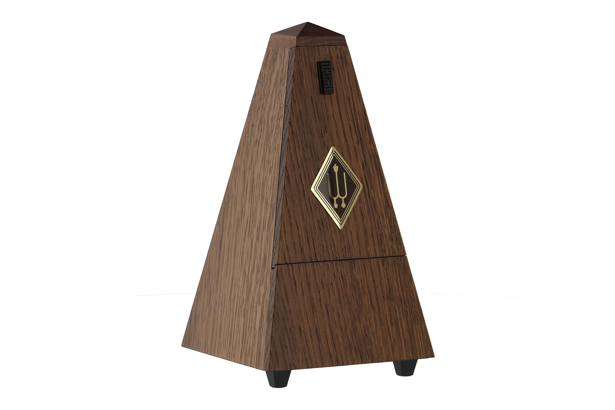 Wittner Metronome Taktell Pyramid Shape System Maelzel Series 810 - Solid wood casing - With bell - Matte brown oak - Mechanically wound - No batteries required - Made in Germany