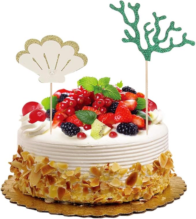 Amosfun Sirene Paillettes Joyeux Anniversaire Gateau Topper Sirene Gateau Decoration Pour Sirene Baby Shower Anniversaire Mariage Enfants Fete Anniversaire Faveurs Decorations Cuisine Maison