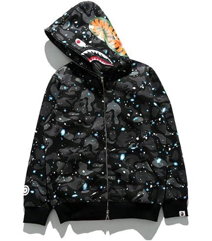 Amazon.com: Surbieibg Shark Full Zip Up Hoodie, Camo Sweatshirt