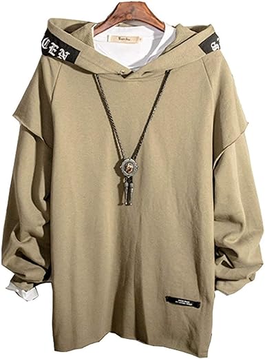 Amazon Fosys パーカー スウェットパーカー プルオーバー 秋服 メンズ 長袖 フード ゆったり カジュアル 春 秋 冬 ファッション ネックレス付 トレーナー パーカー 通販