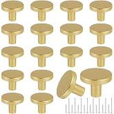 Romeda 12 Piece Drawer Knobs, Gold Cabinet Knobs with Screw, 30mm Drawer Pulls for Dresser, Kitchen, and Cabinet Drawers
