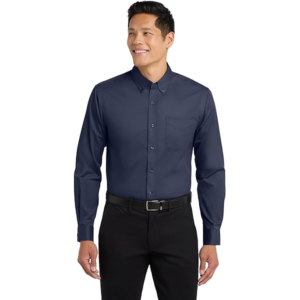 Amazon.com: Men's Slim Fit Lightweight Long Sleeve Dress Navy Blue Shirt -  Ideal for Smart Casual & Formal Wear Size XS : Clothing, Shoes & Jewelry