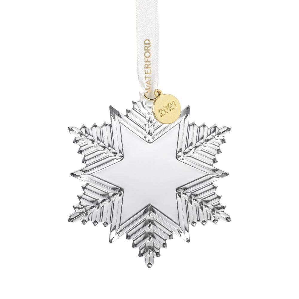 Waterford Snowcrystal Glass Tree Ornament.