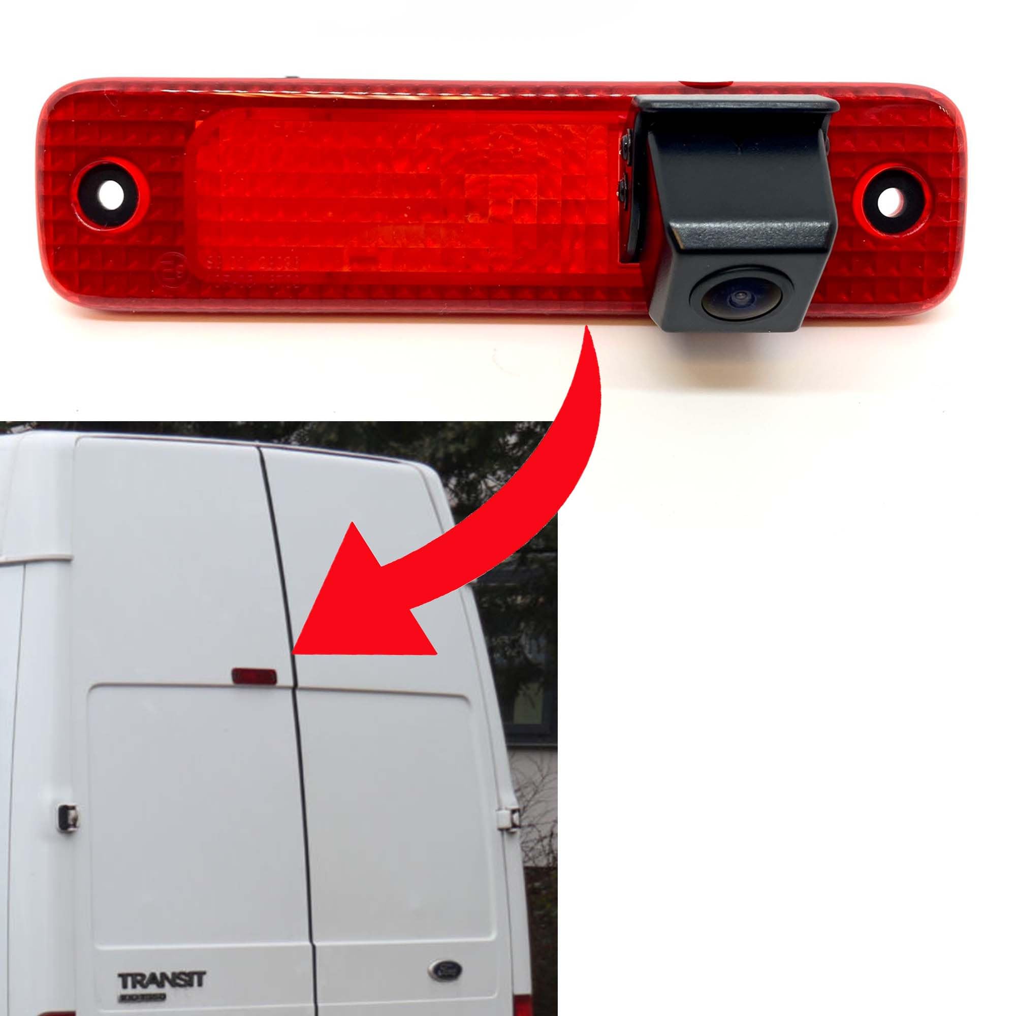 Dolphin Automotive Brake Light Reversing Camera Rear Parking Camera For Ford Transit Van 2006-2013 (Camera Only)