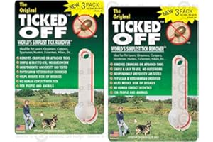 Ginesis The Original Ticked Off Tick Remover 2 Packs of 3 Each with Key Hole Family Colors May Vary. 6 Total removers Included