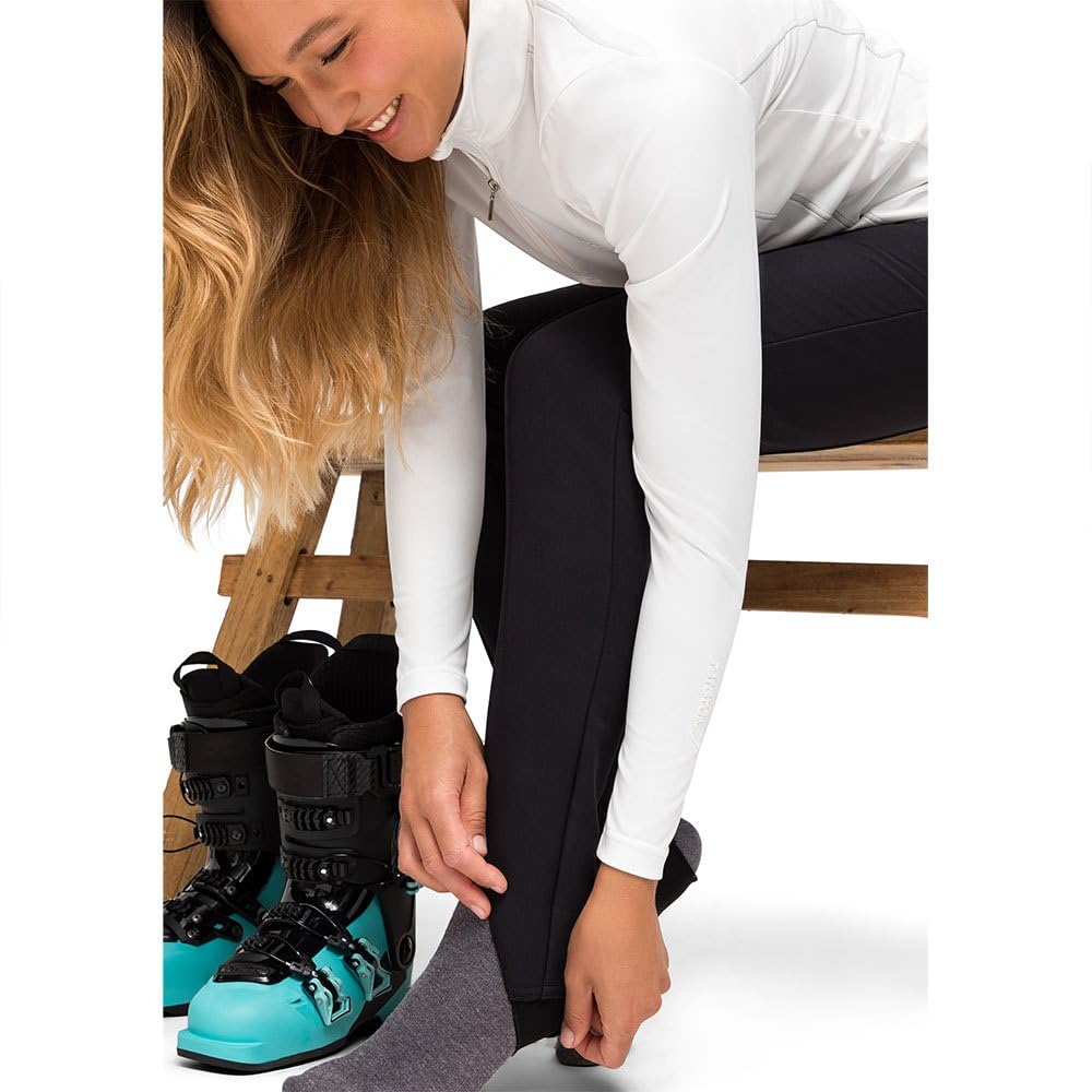 Maier Sports Sonja, Enganliegende Damen Skihose, Wasserabweisende Softshell Schneehose, Stretchmaterial mit klassischem Steg, PFC-frei, Schwarz, 24 5