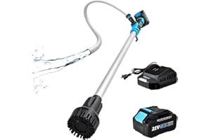 GWANZI Cordless Stick Water Transfer Pump Compatible with 18V Makita Battery 720GPH 32FT Head Included 4000mAh 21V Battery and Fast Charger Battery Water Pump 3/4" Outlet for Garden Pool RV Boat Draining