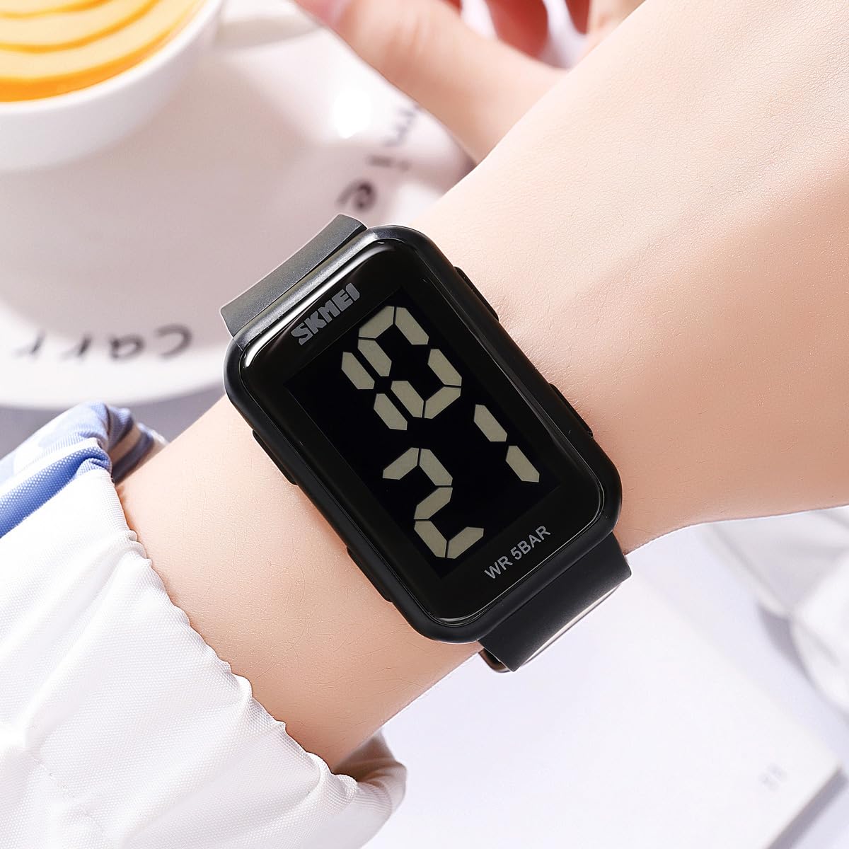 Extra Large Numbers Black Watch for Men, Waterproof Mens Digital Watch Womens Men's Wrist Watches for Elderly Men Women