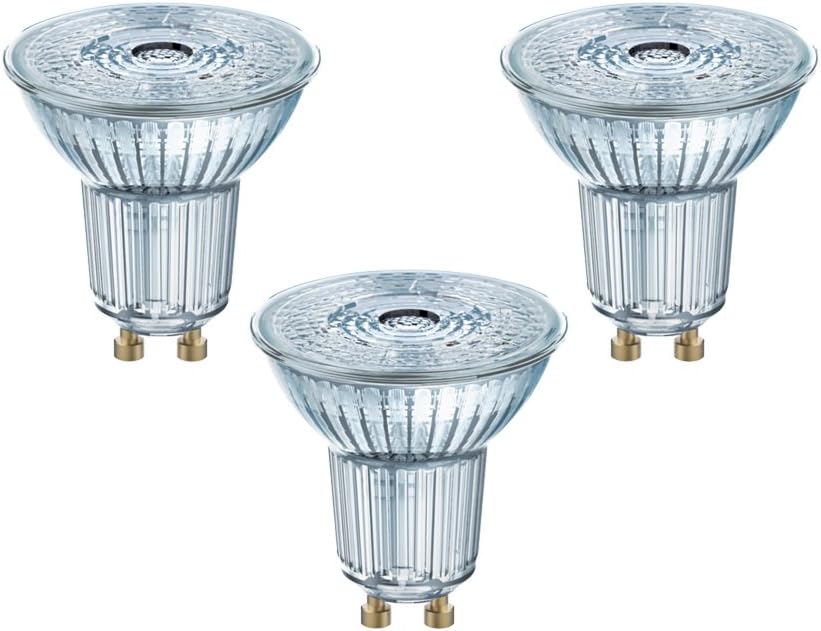 Osram LED Reflector Lamp/Cool White (4000 K)/GU10 Base/Replaces 50 W Reflector Lamps/4.30 W/LED Base PAR16, Pack of 3
