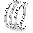 FUNLMO 316L Surgical Steel Hinged Segment Ring - 16G 8mm Gold For Conch, Helix, Septum