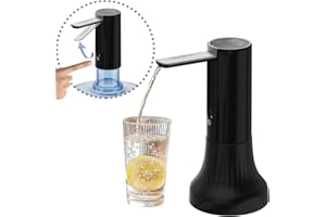 KERIOVSEA Foldable 5 Gallon Water Dispenser Pump, Electric Water Bottle Pump with Removable Base for 1-5 Gallon Jug, Automatic Water Dispenser Countertop for RV Travel, Bedside, Home, Office