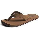 Reef Men's Sandal Twinpin, Comfortable Flip Flops with Vegan Leather Upper