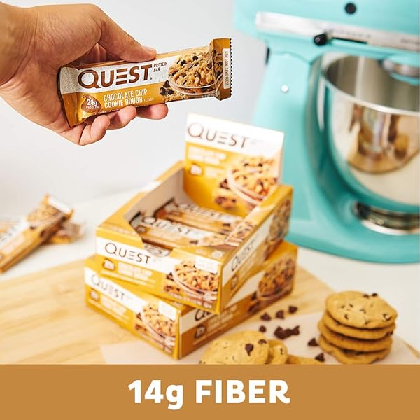 QUEST NUTRITION PROTEIN BAR, CHOCOLATE CHIP COOKIE DOUGH, 2.12 OZ,12 COUNT