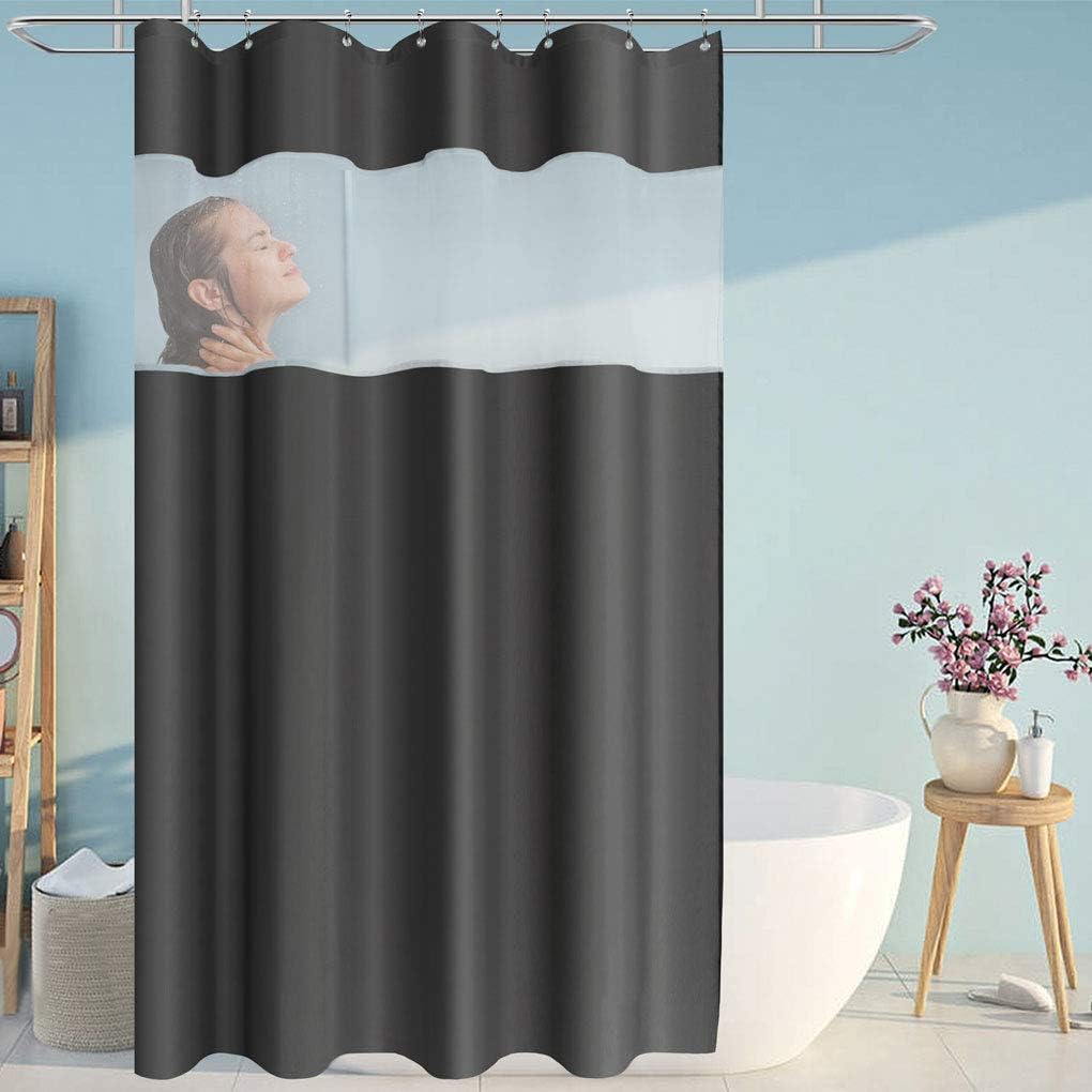 Amazon Com Eforcurtain Modern Charcoal White Stripe Polyester