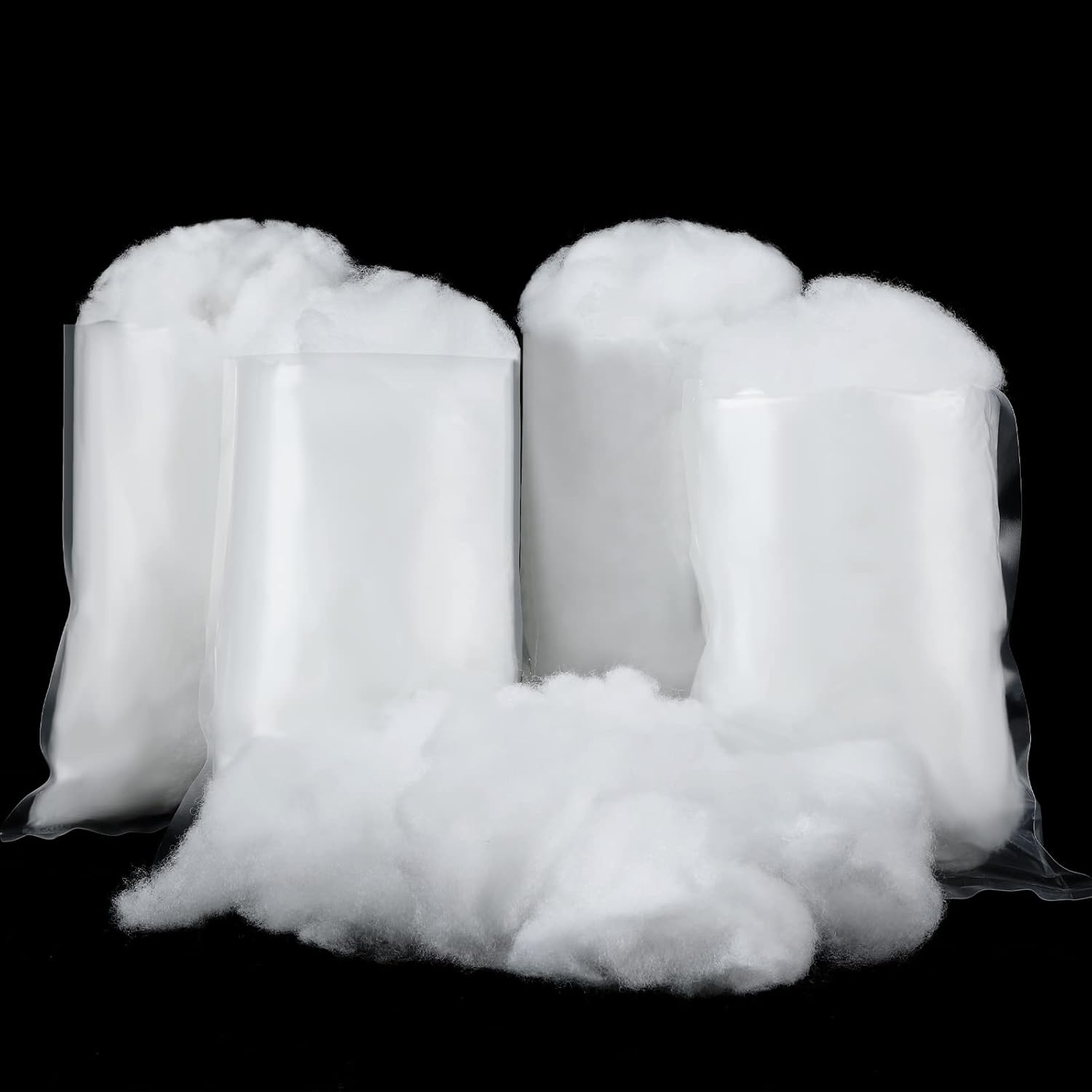 Artificial Snow - Leitee 4 Bags 600g Christmas Fake Snow Fiber Artificial Snow Fluffy Fake Snow Faux Snow Decorations for Indoor Mantel Winter Christmas Tree Village Supplies