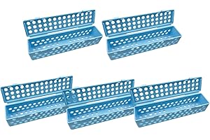 SENLIN DENTAL 5pcs Dental Autoclave Sterilizer Box, Portable Plastic Cassettes Dental Instrument Cassette Holder for Dental, Medical Tool, Tattoo, Nail