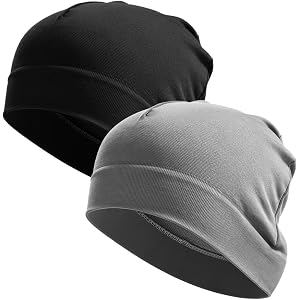 SPTSLFB Skull Cap Beanie-Sleep Cap, Breathable Hat Sweat Liner | Breathable, sweat-wicking & non-sticky, with 4-way stretch f