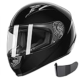 GLX GX11 Compact Motorcycle Helmet - Black, Small