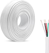 inodiref 10M 28AWG White Electrical Wire Round PVC Low Voltage DC Copper Cable view 1