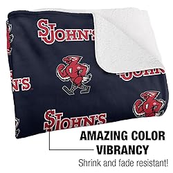 St. Johns University Logo Pattern Sherpa