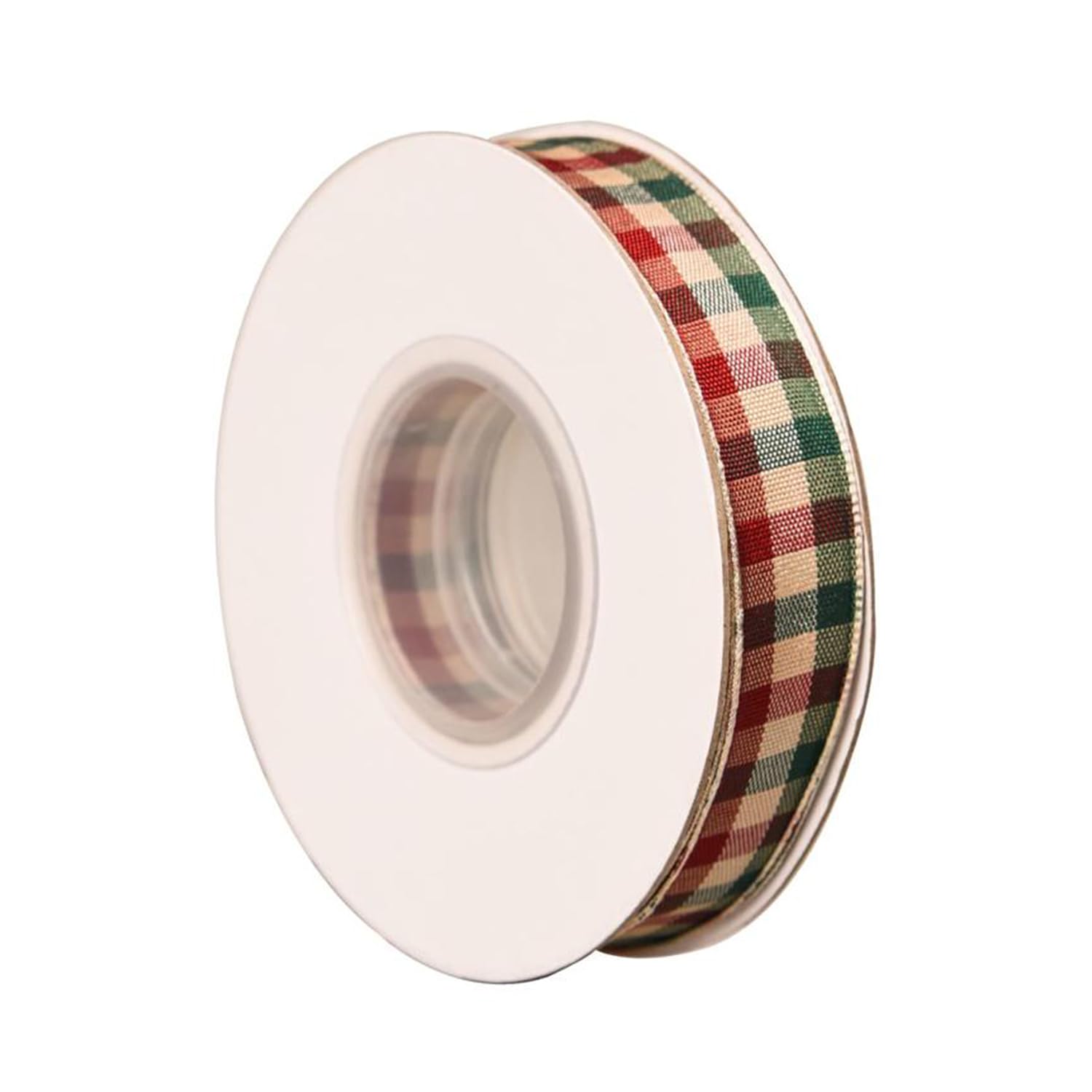 MEISH Tartan Ribbon - Buffalo Plaid Gift Wrapping Ribbon for Wreath Craft DIY Christmas Decor, 20 Yards, 15mm (color3)