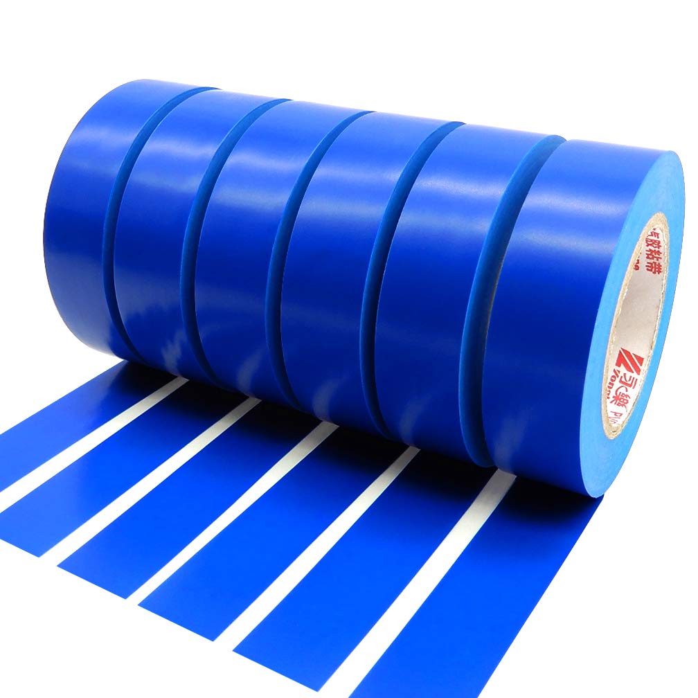 Maveek PVC Electrical Insulation Tape - 20m x 19mm (6 Pack Blue)