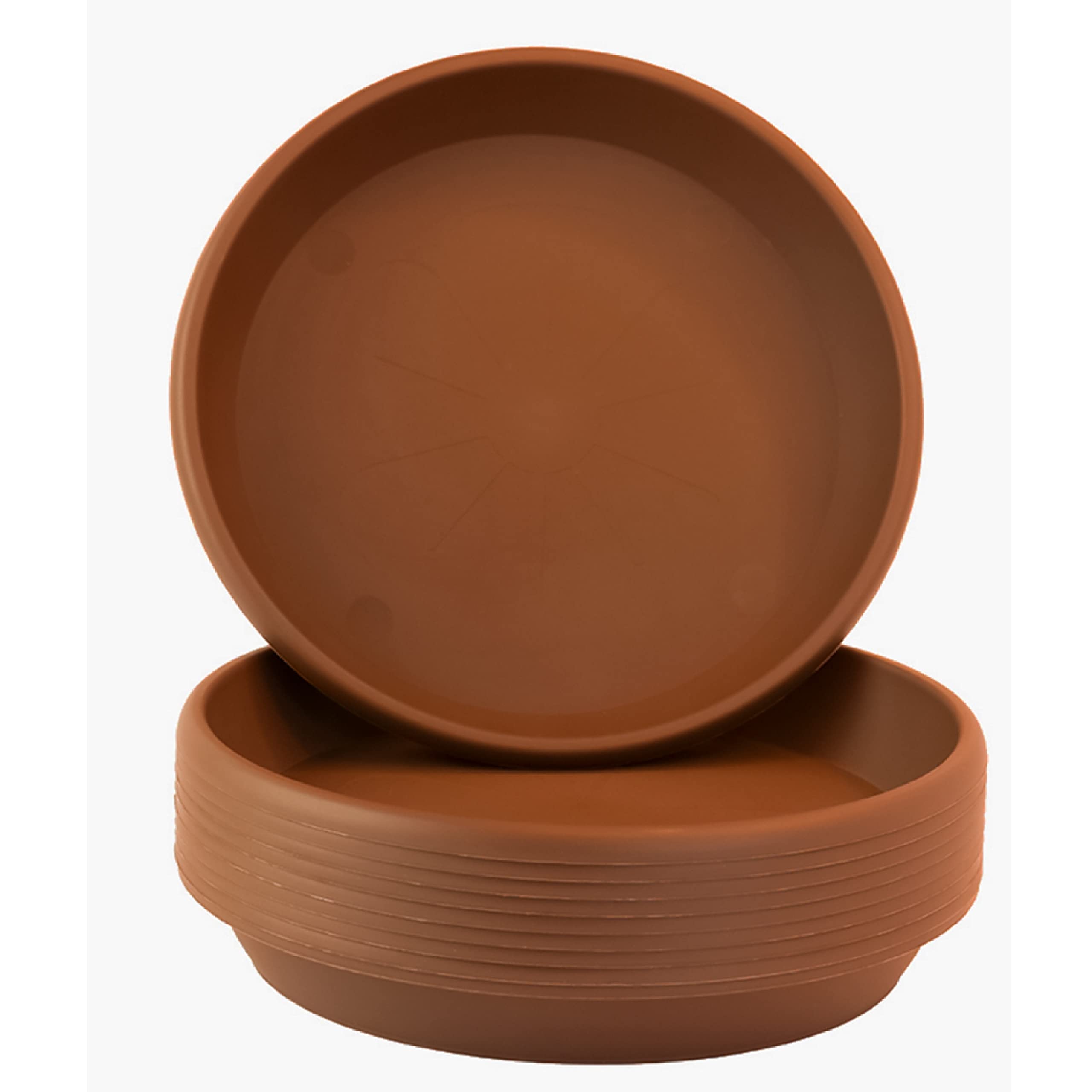 Home Garden Ornaments Plant Pot Saucers 15cm Light Brown Set of 10 – Solid Plastic Plant Pot Saucer – Round Plant Saucer for House Plants – Durable Plastic Plant Tray (15 cm, Light Brown)