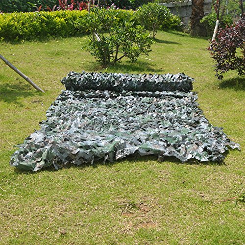 HYOUT Camo Net, Woodland Camouflage Netting Military Sunshade Nets Camping Hunting Shooting Blind Sunscreen Netting Camouflage Party Decoration - Thumbnail 6