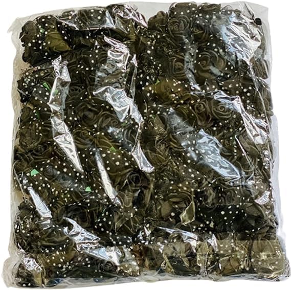 Witty Cuties Black Artificial Flowers Artificial Roses Foam Flowers for Crafting Real Looking Fake Foam Roses Decoration DIY Wedding Bouquets Bridal Shower Flower Decoration Pack of 1 (144pcs).