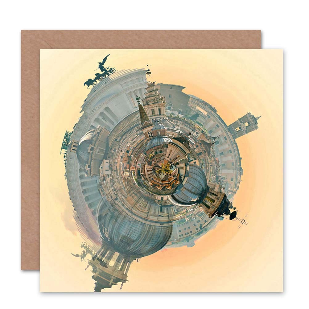 Wee Blue Coo CARD GREETING LITTLE WORLD ROME SKYLINE SPIRAL GIFT