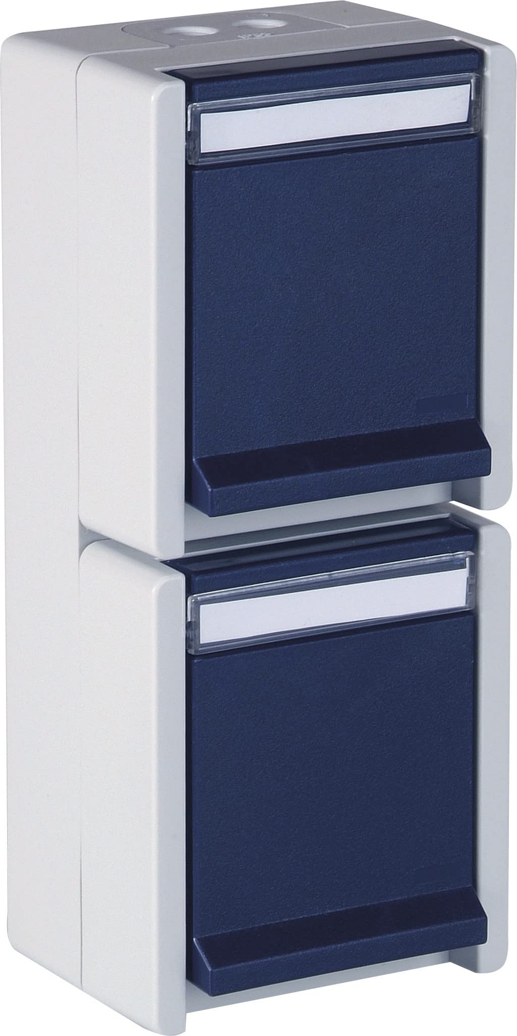 OPUS® Resist Protective Contact Socket 2-Way, Vertical Colour Light Grey/Steel Blue