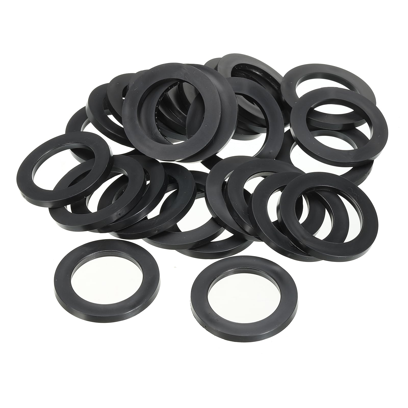 PATIKIL M30 Rubber Flat Washer, 40 Pack 30mm ID 39mm OD 3mm Thick Sealing Spacer Gasket Ring for Faucet Pipe Water Hose Fastener Bolt, Black — image 1
