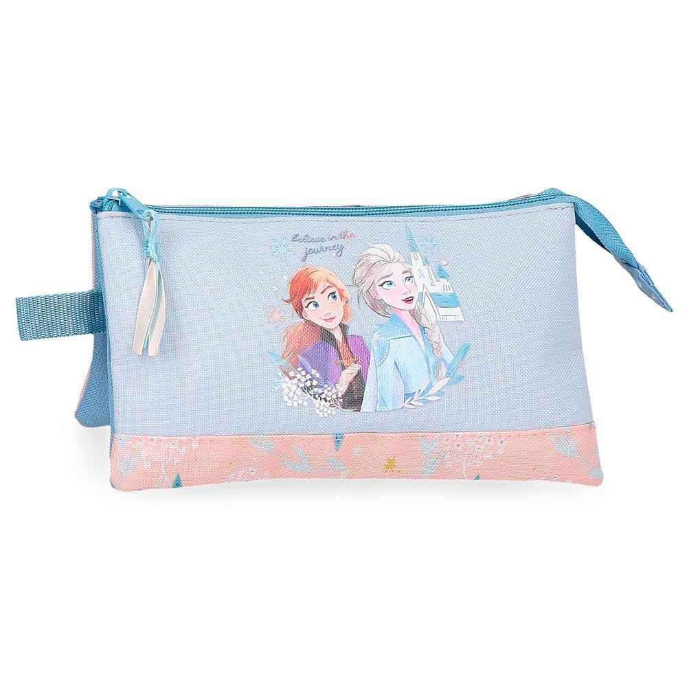 Disney Joumma Bags, Frozen Believe in The Journey, Children's Pencil Case, School Case, Toiletry Bag, Organize Size, Side Handle, Blue, Believe case