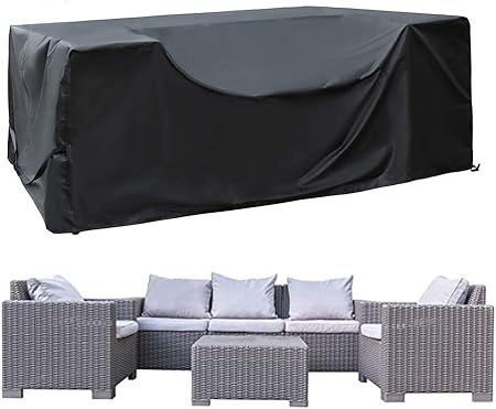 Siruiton Patio Furniture Cover Waterproof Oxford Polyester Outdoor Garden Table And Chair Waterproof Protection Cover 242x162x100cm Amazon Co Uk Kitchen Home