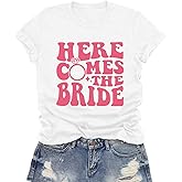 LuxLass Bride Shirt for Women Bachelorette Party Shirts Bridesmaid Engaged Tee Tops