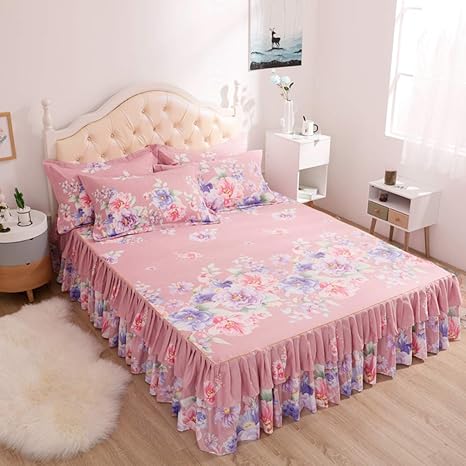 Amazon Komone ベッドスカート ベッドシーツ ベッドカバー おしゃれ 四季兼用 通気性 雰囲気アップ 可愛い 肌に優しい 長持ち 古風 花2 シングル1 0cm ベッドスカート オンライン通販