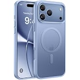 Miracase Magnetic for iPhone 18 Pro Max Case, Glacier Blue | Translucent Matte, Compatible with MagSafe, N56 Stronger Magnets, Military Grade Drop Proof, Rugged Shockproof Protective