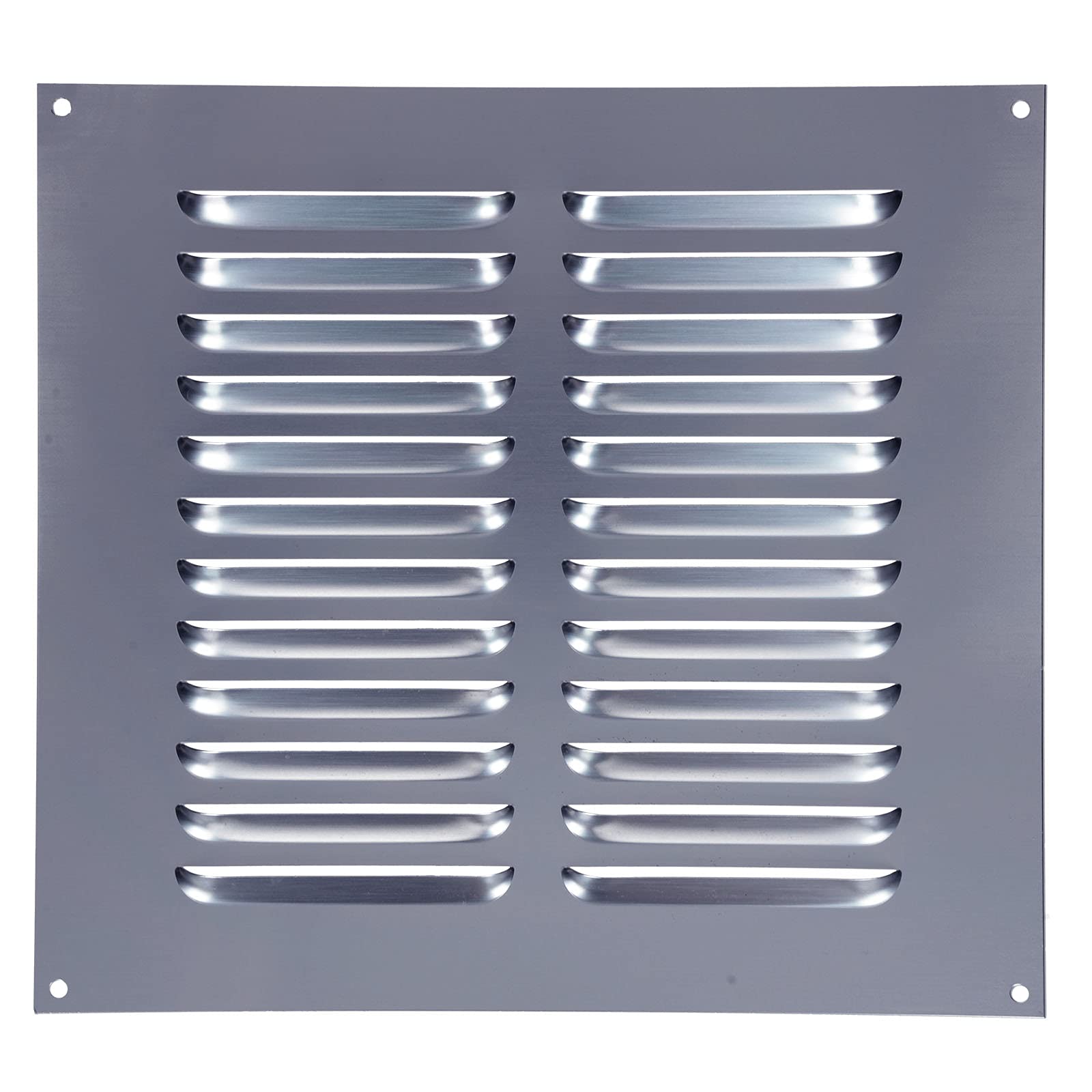 Aluminium 9x9 Louvre Air Vent Air Grill Used for Ventilation Satin Anodised Chrome Flush Grille Cover (9x9 (225mm x 225mm))