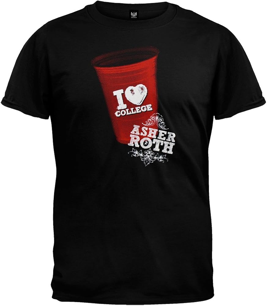 Asher Roth Mens T Shirt I Love College Apparel X Large Amazon Com