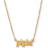 Sorority Shop Pi Beta Phi Necklace — PBP Old English Font Design, 18K Gold Plated, Pi Beta Phi Gifts for Women