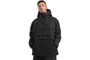 BSASB Mens Snowboard Jacket Ski Pullover Coat Warm Waterproof Windproof Men Snowboarding Jacket Winter Sports